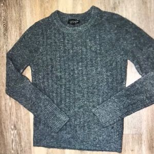 Topshop cable knit sweater gray size 4